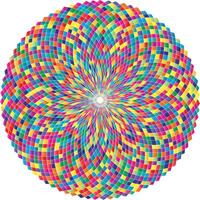 Multicolor spherical design, optical illusion vector