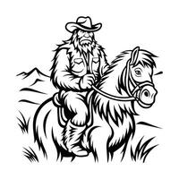 Bigfoot Rides the Range vector