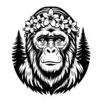 Flower Child Sasquatch vector