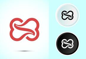 Infinity, Eternity, icon design, Endless symbol in color, black and white vector