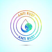 Anti rust icon. Anti oxidation sign, Rust resistant symbol in low poly style vector