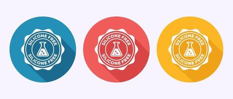 Silicone free icon, Best Silicone free sign, symbol in shadow button design vector