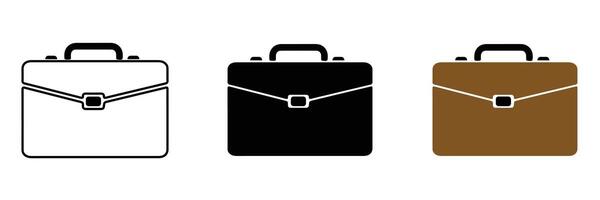 Office Bag icon. Office Bag symbol line, fill, and color icon for graphic and web design collection vector
