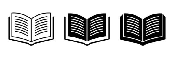 Book icon symbol line, fill, and color icon for graphic and web design collection vector