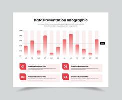 Corporate Data Presentation Infographic Slide Template with Text Highlights vector