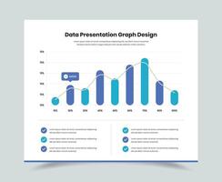 Business Growth Report Analysis Presentation Template with Bar Charts and Text Highlights vector