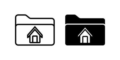 Folder icon set. for mobile concept and web design on white background vector