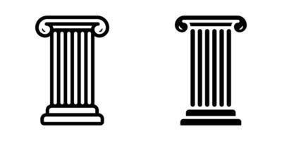 Column icon set. for mobile concept and web design on white background vector