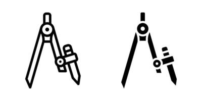 Compass icon set. for mobile concept and web design on white background vector