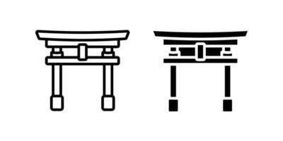 Torii Gate icon. for mobile concept and web design. illustration vector