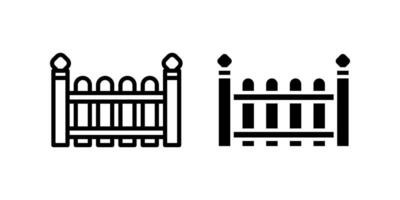 Fence icon set.for mobile concept and web design on white background vector