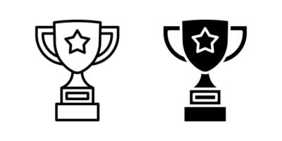 Trophy icon set. winner cup sign. for mobile concept and web design. illustration on white background vector