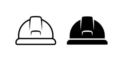 Hard Hat icon set. for mobile concept and web design on white background vector