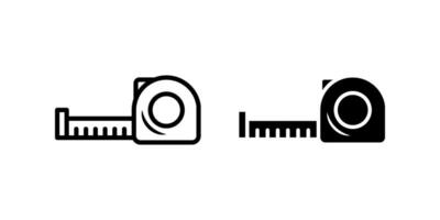 measuring tape icon set. for mobile concept and web design on white background vector
