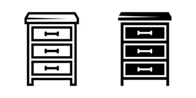 Drawer icon set. for mobile concept and web design on white background vector