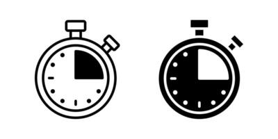 Stopwatch icon set.Timer sign.for mobile concept and web design. illustration vector
