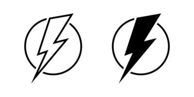 Lightning icon. for mobile concept and web design. illustration vector