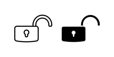 Unlock icon. open padlock sign. for mobile concept and web design. illustration vector