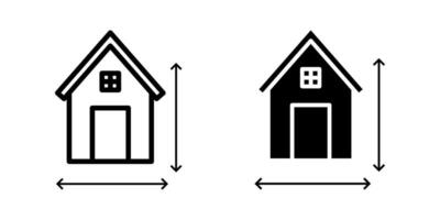 House Measurement icon set. for mobile concept and web design on white background vector