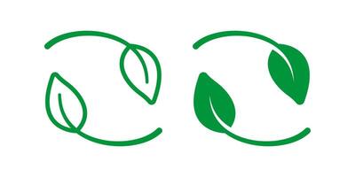 Set of leaf icons. for mobile concept and web design. illustration on white background vector