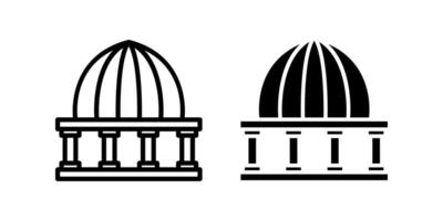Dome icon set. for mobile concept and web design on white background vector
