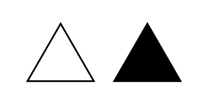 Triangle icon set. for mobile concept and web design. illustration