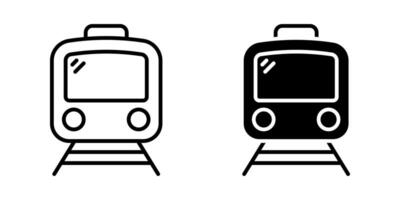 Train icon set. railway Symbol. railroad sign. for mobile concept and web design. illustration on white background vector