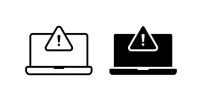 Laptop Error icon. for mobile concept and web design. illustration vector