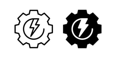 Electricity icon set. for mobile concept and web design on white background vector