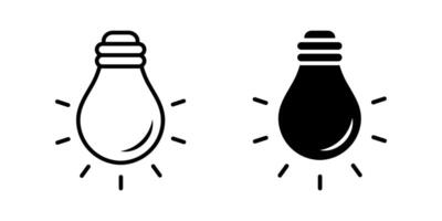 Lightbulb icon set. for mobile concept and web design. illustration vector