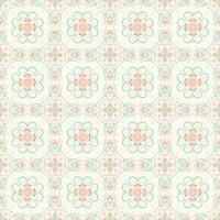 seamless pattern with delicate ornament. Background with floral swirls and curvy shapes in soft pastel tones. Decorative swatch for textiles, wallpapers. vector