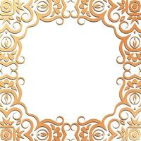 ornate golden frame. A lavish border, with place for text, photographs, artwork. Classic traditional frame with scrolls, swirls vector