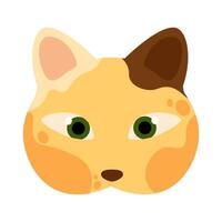 Red cat with spots quadrober mask vector