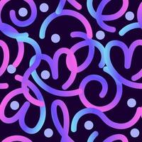 Seamless pattern of bright wavy gradient lines vector