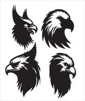 Minimalist Eagle Silhouette in Flight on White Background vector