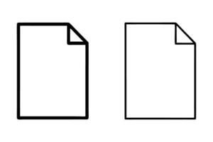 Line art icon set of simple test paper with horizontal lines and blue marks, ideal for checklists, forms, or writing notes vector