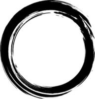 Grunge circle. Buddhist symbol. Circle drawn with ink. vector