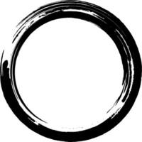 Circle drawn with ink. Grunge circle. The grunge frame. vector