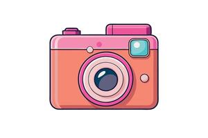 modern pink camera with advanced features, perfect for capturing memories, ideal for photography enthusiasts and creative projects vector
