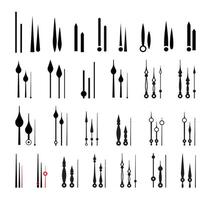 Different clock hands set vector