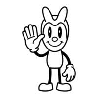 Cartoon Character Giving a High Five Illustration vector
