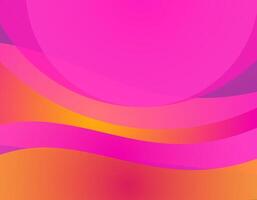 Colorful abstract background featuring flowing pink, orange, and purple wave-like curves and gradients. vector