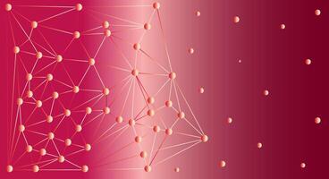 Abstract Network Connections on Gradient Background vector