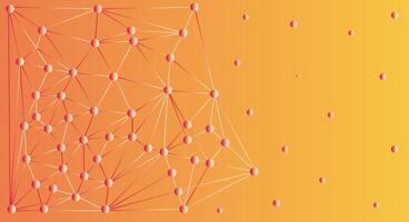 Abstract Network Design with Gradient Orange Background vector