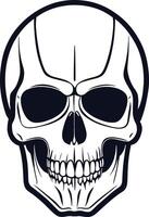 Robots head design. humanoid skull, cyborg, smart machine illustration. Robot skeleton concept for symbols or tattoo templates vector
