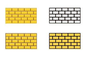 Brick Wall Design Featuring Different Layouts, Textures, and Colors for Construction and Engineering Projects Labour Day or Labor Day Line Art Icon Set vector