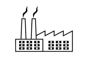 Factory building illustrations in different color styles, ideal for projects related to construction, industry, and business, labour day or labor day line art icon set vector