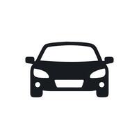 Front View Of Modern Car Icon Design Featuring Sleek Lines And Contemporary Automotive Silhouette For Graphic Use vector
