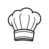 Chef Hat Outline Simple Culinary Icon For Cooking Related Designs And Illustrations With Clean And Minimalist Style Isolated vector