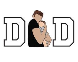 Dad and soon emotional graphic vector